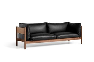 HAY - 3 pers. sofa - Arbour - NEVADA LÆDER NV0500 / OILED WAXED SOLID WALNUT